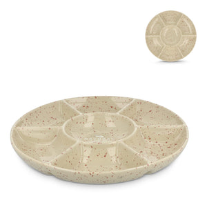 Sagaform Ditte Piatto da portata rotondo in ceramica 26 cm Beige - personalizzabile con logo