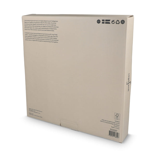 Sagaform Ditte Piatto da portata rotondo in ceramica 26 cm Beige - personalizzabile con logo