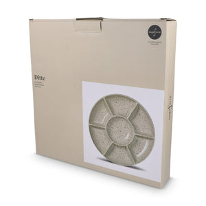 Sagaform Ditte Piatto da portata rotondo in ceramica 26 cm Beige - personalizzabile con logo