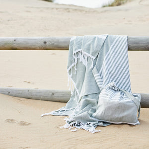 Sagaform Ella Asciugamano hammam in cotone organico 145x250cm - personalizzabile con logo