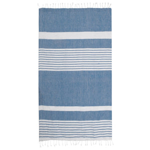 Sagaform Ella Grande asciugamano hamam 145x250cm Blu - personalizzabile con logo