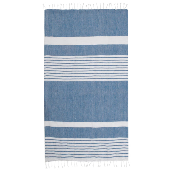 Sagaform Ella Grande asciugamano hamam 145x250cm Blu - personalizzabile con logo