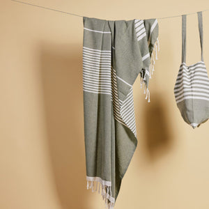 Sagaform Ella Grande asciugamano hamam 145x250cm - personalizzabile con logo