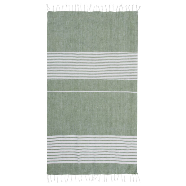 Sagaform Ella Grande asciugamano hamam 145x250cm Verde - personalizzabile con logo