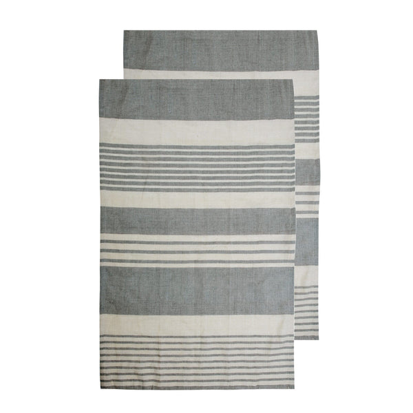Sagaform Ella hamam Asciugamano confezione da 2 pezzi 50x70cm Grigio - personalizzabile con logo