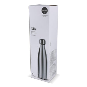 Sagaform Nils bottiglia in acciaio Cromo 500 ml Cromo - personalizzabile con logo