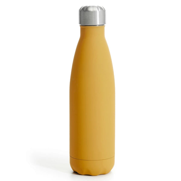 Sagaform Nils Bottiglia in acciaio in gomma 500ml giallo - personalizzabile con logo