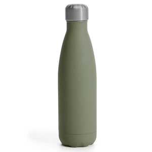 Sagaform Nils Bottiglia in acciaio in gomma 500ml Verde - personalizzabile con logo