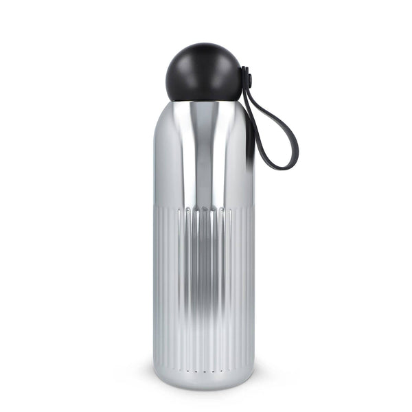 Sagaform Tekla bottiglia in acciaio cromato (riciclato) 500 ml Cromo - personalizzabile con logo