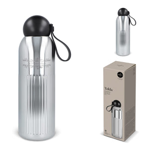 Sagaform Tekla bottiglia in acciaio cromato (riciclato) 500 ml Cromo - personalizzabile con logo