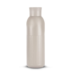 Sagaform Tekla Push bottiglia in acciaio con tappo a pressione (riciclato) 500 ml Beige - personalizzabile con logo