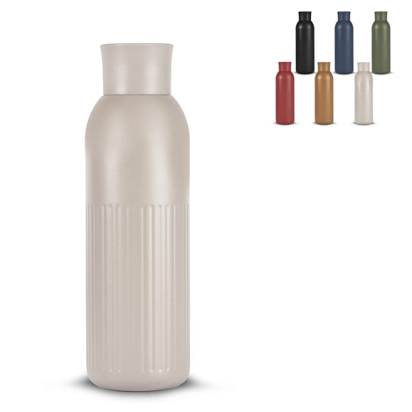 Sagaform Tekla Push bottiglia in acciaio con tappo a pressione (riciclato) 500 ml - personalizzabile con logo