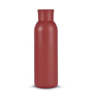 Sagaform Tekla Push bottiglia in acciaio con tappo a pressione (riciclato) 500 ml rosso - personalizzabile con logo