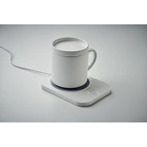 Scalda tazza e caricatore Bianco - personalizzabile con logo