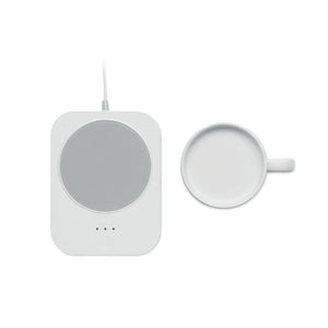 Scalda tazza e caricatore Bianco - personalizzabile con logo