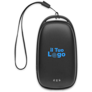 Scaldamani 4000 mAh power bank Nero - personalizzabile con logo
