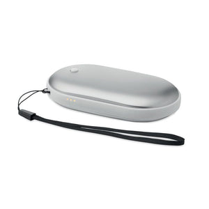 Scaldamani elettrico e powerbank Color  Color argento - personalizzabile con logo