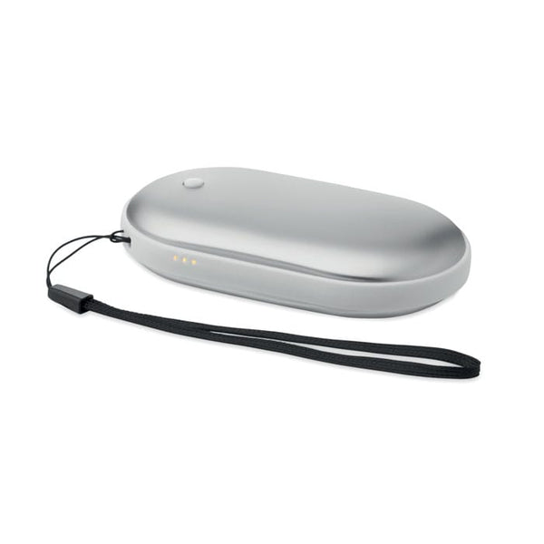Scaldamani elettrico e powerbank Color  Color argento - personalizzabile con logo