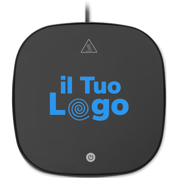 Scaldatazza in ABS Nero - personalizzabile con logo