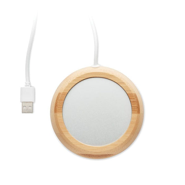 Scaldatazza in bamboo natural - personalizzabile con logo