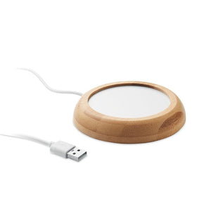 Scaldatazza in bamboo natural - personalizzabile con logo