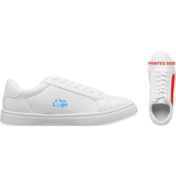 Scarpe da ginnastica in PU 43 Bianco - personalizzabile con logo