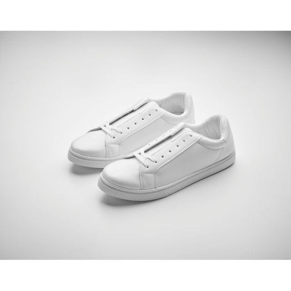 Scarpe da ginnastica in PU 45 Bianco - personalizzabile con logo