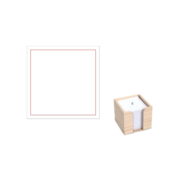 Scatola cubo in legno riciclato 10x10x8.5cm marrone - personalizzabile con logo