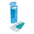 Scatola di cerotti con 10 cerotti in PE (70 × 18 mm) Blu - personalizzabile con logo