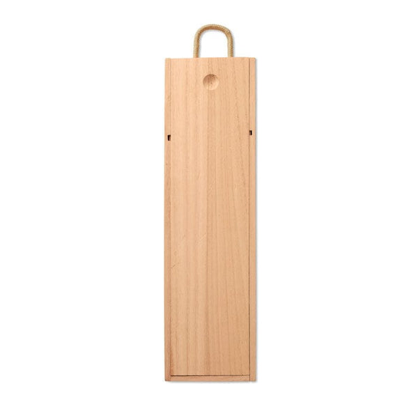 Scatola in legno per vino beige - personalizzabile con logo