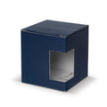 Scatola per tazza con finestra Blu - personalizzabile con logo