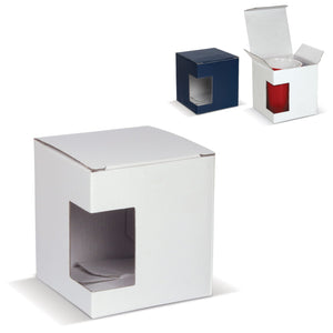 Scatola per tazza con finestra - personalizzabile con logo