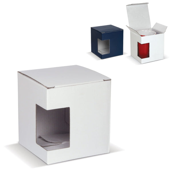 Scatola per tazza con finestra - personalizzabile con logo