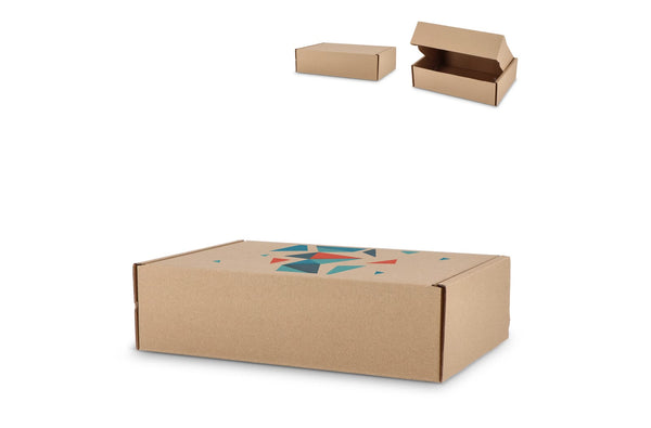 Scatola regalo su misura 34.7 x 24.3 x 9.9 cm Marrone - personalizzabile con logo