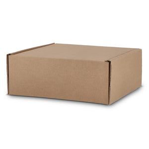 Scatola regalo su misura per 4 tazze 24.3 x 24.3 x 9.9 cm Marrone - personalizzabile con logo