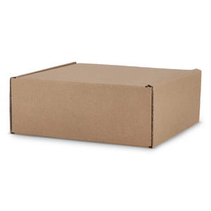 Scatola regalo su misura per 4 tazze 24.3 x 24.3 x 9.9 cm Marrone - personalizzabile con logo