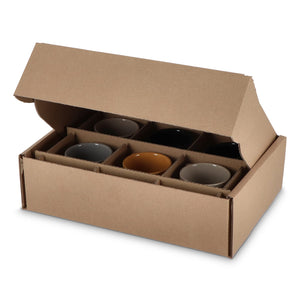 Scatola regalo su misura per 6 tazze 34.7 x 24.3 x 9.9 cm Marrone - personalizzabile con logo