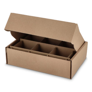 Scatola regalo su misura per 6 tazze 34.7 x 24.3 x 9.9 cm Marrone - personalizzabile con logo