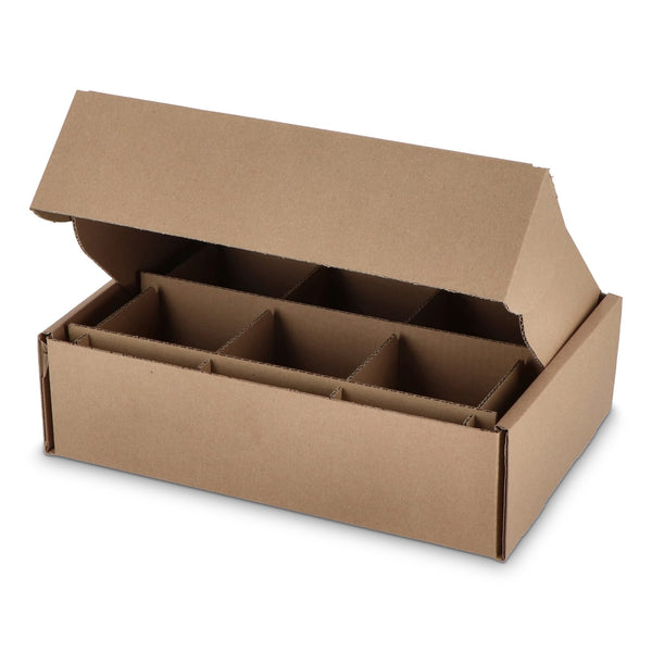 Scatola regalo su misura per 6 tazze 34.7 x 24.3 x 9.9 cm Marrone - personalizzabile con logo
