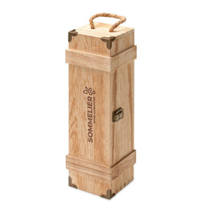 Scatola regalo vino in legno natural - personalizzabile con logo