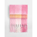 Sciarpa a quadri soffice rosa - personalizzabile con logo