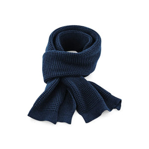 Sciarpa Classic Waffle Knit Scarf blu - personalizzabile con logo