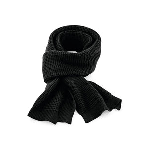 Sciarpa Classic Waffle Knit Scarf nero - personalizzabile con logo