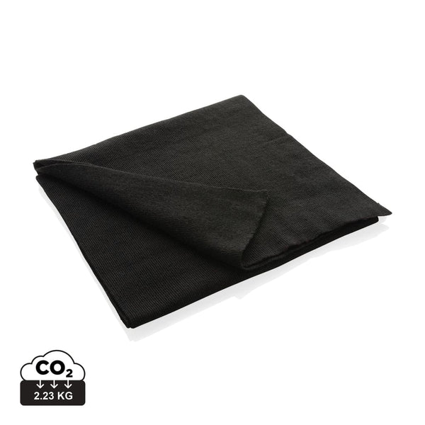 Sciarpa Elles in Polylana® AWARE™  180x30 cm nero - personalizzabile con logo