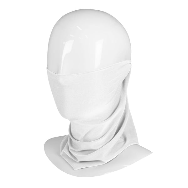 Sciarpa multifunzionale R-PET full color Bianco - personalizzabile con logo