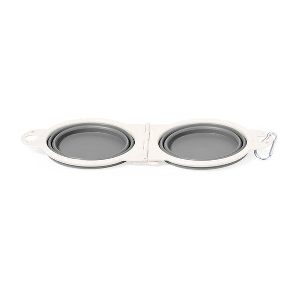 Scodella Pieghevole Saluki grigio - personalizzabile con logo