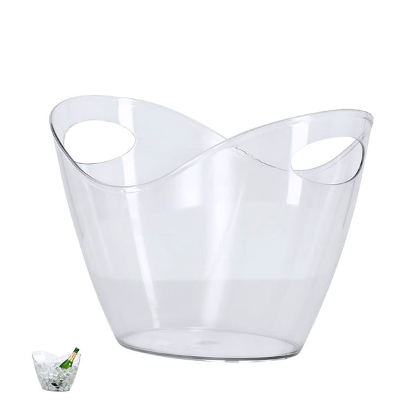 Secchiello Loban transparente - personalizzabile con logo