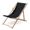 Sedia da spiaggia in legno Nero - personalizzabile con logo