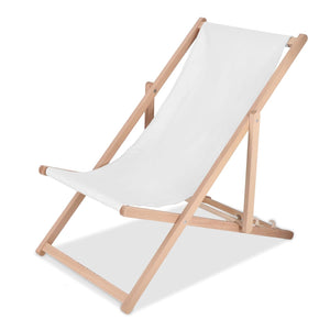 Sedia da spiaggia pieghevole con sublimazione Bianco - personalizzabile con logo