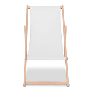 Sedia da spiaggia pieghevole con sublimazione Bianco - personalizzabile con logo